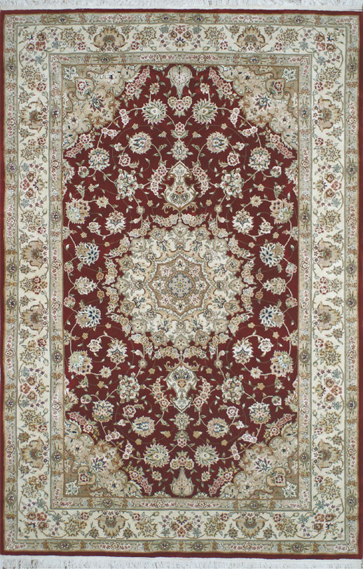 SK011BRIY Silk & Wool Rug Detail