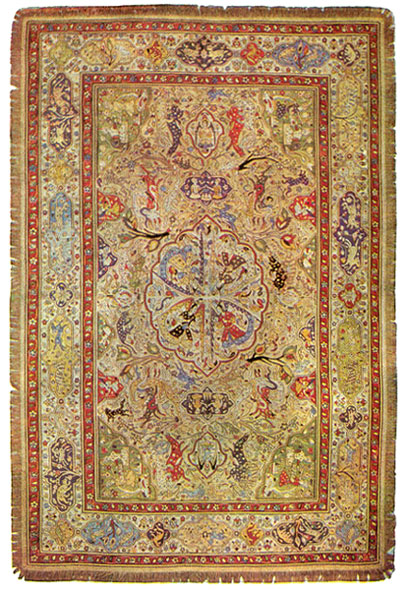 Image of 17th Century Woven Silk Persian carpet