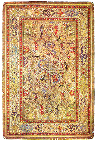 Image of 17th Century Woven Silk Persian carpet