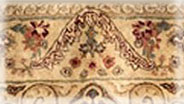 detail section of a gold Savanerie rug