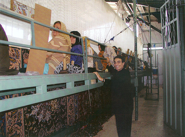 the production site for one of the world's largest handmade wool rugs