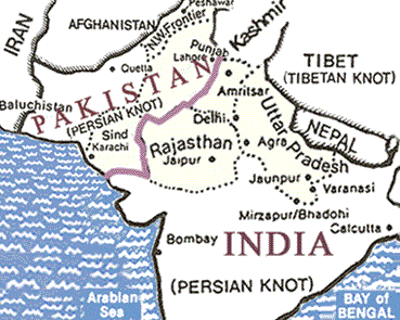 Map of India showing carpet-producing areas.