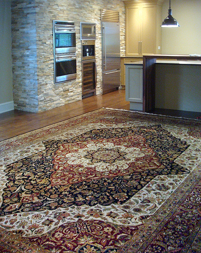 Classic New Hope PA interior features Mohtesham rug by Nejad - click Design # below for more info