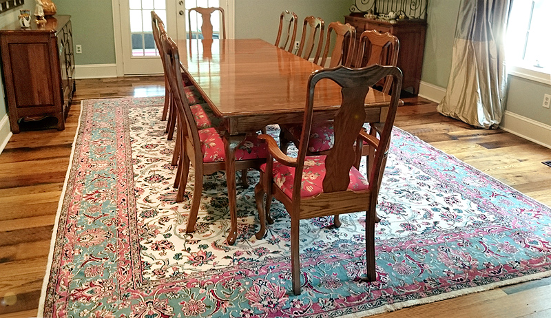 Antique Kerman Lavar Rug Ambler PA Dining Room