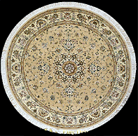 Tabriz round rug