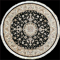 Tabriz round rug