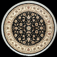 Tabriz round rug