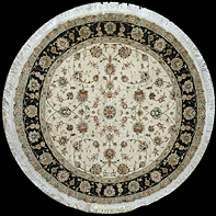 Tabriz round rug