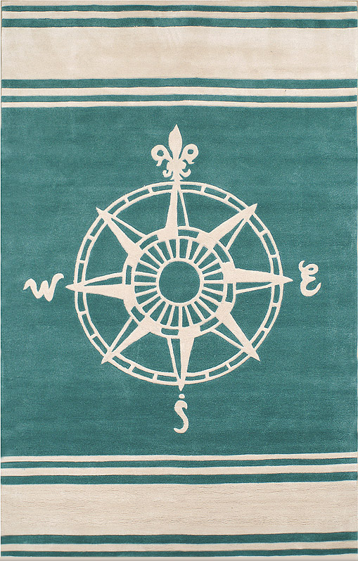 AT075TLIY Classic Compass Beach Rug
 << Click Rug to Go Back 
