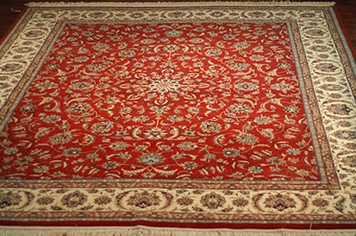 Kashan 8' � 10' Persian Hand-Knotted Rug
 * * * Click For Larger Version * * * 