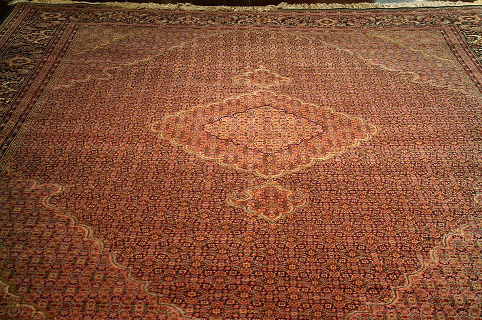 Nejad 8' x 10' Persian Tabriz Authentic Hand-Knotted Wool Area Rug - Emerald / Emerald