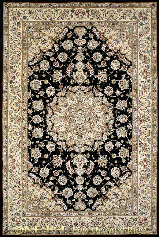 SP011BKIY Tabriz rug detail