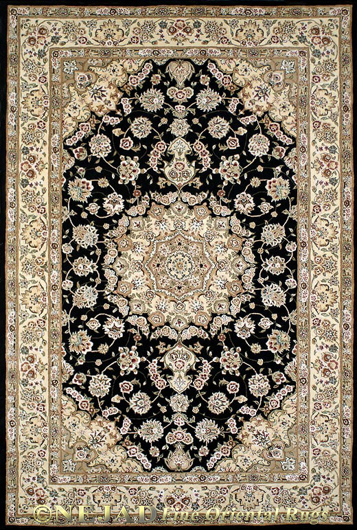 SP011BKIY Tabriz rug detail