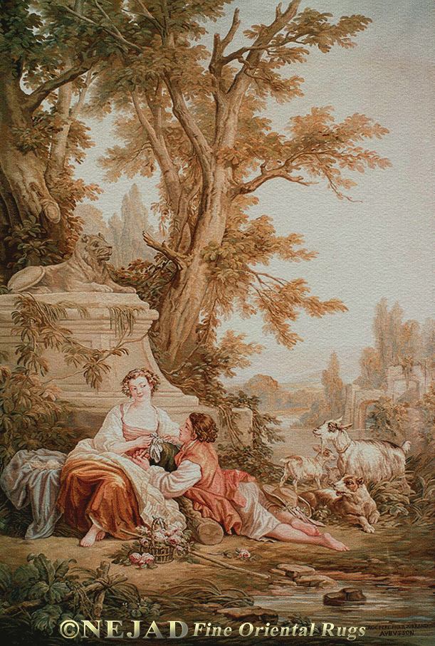 Crocq Pere & Fils & A. Jorrand Tapestry after Francois Boucher - c. 1900